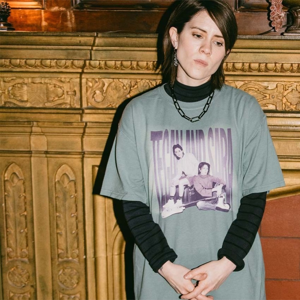 Unisex Tegan and Sara Hey I'm Just Like You 2019 Tour Tee Pigment Cyprus Green S